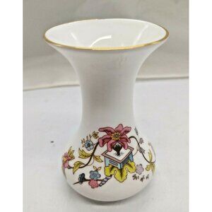 Aristocrat England Fine Bone China Hand Painted Bud Vase 4 1/4"